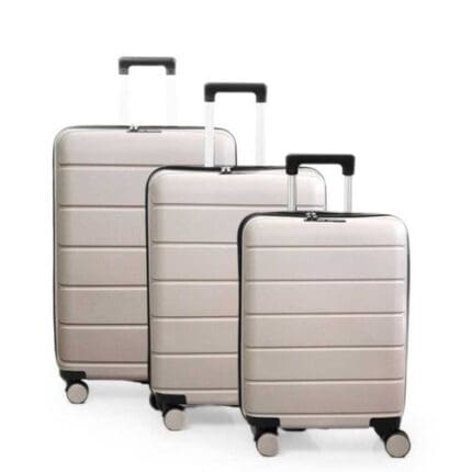 Lot de 3 valise en carbone NEW STYLE Beige