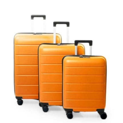 Lot de 3 valise en carbone NEW STYLE orange