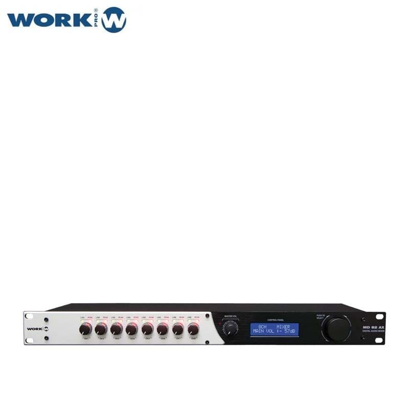 Mixeur audio numérique 8 canaux rackable 19 pouces Work MD 82 AX 1 Mixeur audio numérique 8 canaux rackable 19 pouces Work MD 82 AX
