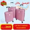 Lot de 3 valise en carbone NEW STYLE Rose