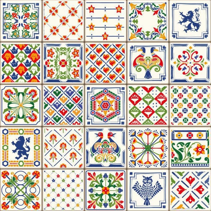 Carreaux Adhésifs Mural Autocollant en PVC 30CM*30CM - Color: FLORAL 1 Carreaux Adhésifs Mural Autocollant en PVC 30CM*30CM - Color: FLORAL