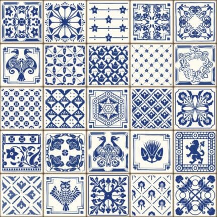 Carreaux Adhésifs Mural Autocollant en PVC 30CM*30CM - Color: INDIGO