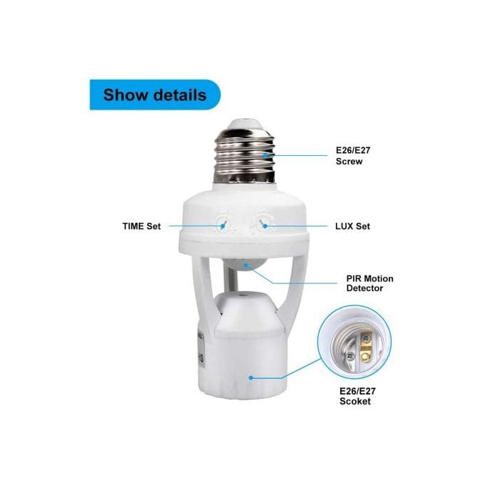 Douille Ampoule LED E27 avec détecteur de mouvement 2 Douille Ampoule LED E27 avec détecteur de mouvement – Image 2