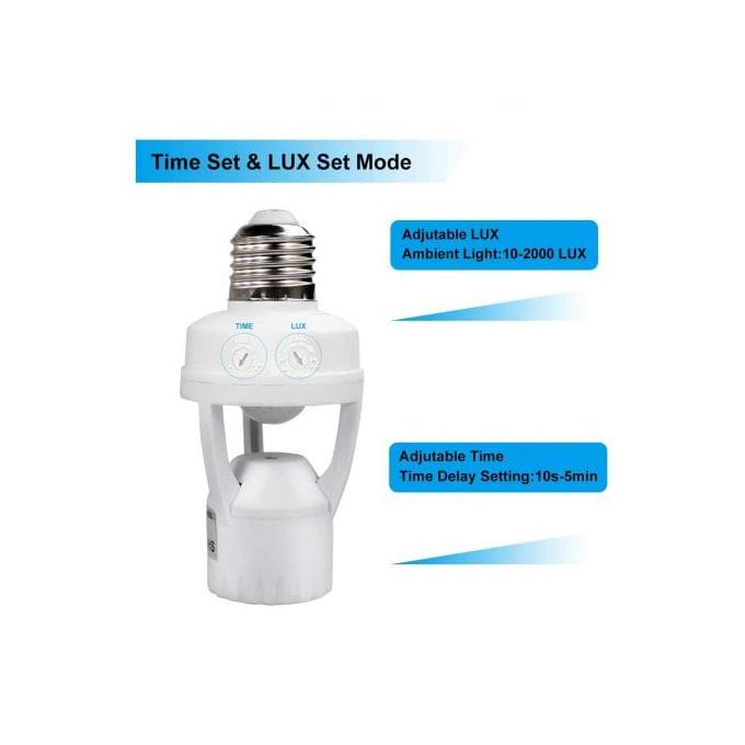 Douille Ampoule LED E27 avec détecteur de mouvement 3 Douille Ampoule LED E27 avec détecteur de mouvement – Image 3