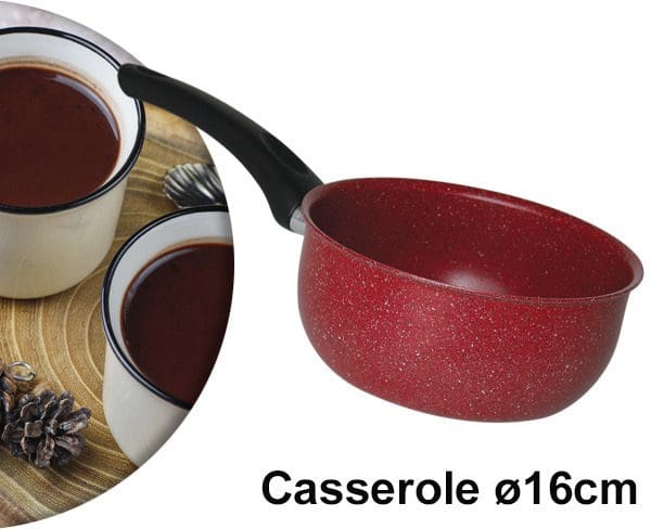 Batterie de Cuisine 10 Pièces Cook'art Granite - Rouge 5 Batterie de Cuisine 10 Pièces Cook'art Granite - Rouge – Image 5