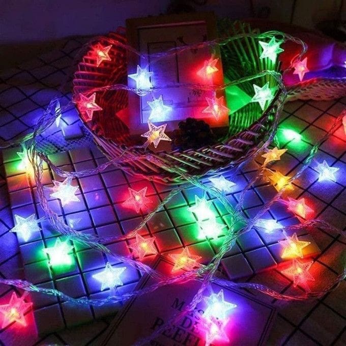 Guirlande lumineuse étoile à 3 piles. 2 m. LED. RGB 3 Guirlande lumineuse étoile à 3 piles. 2 m. LED. RGB – Image 3