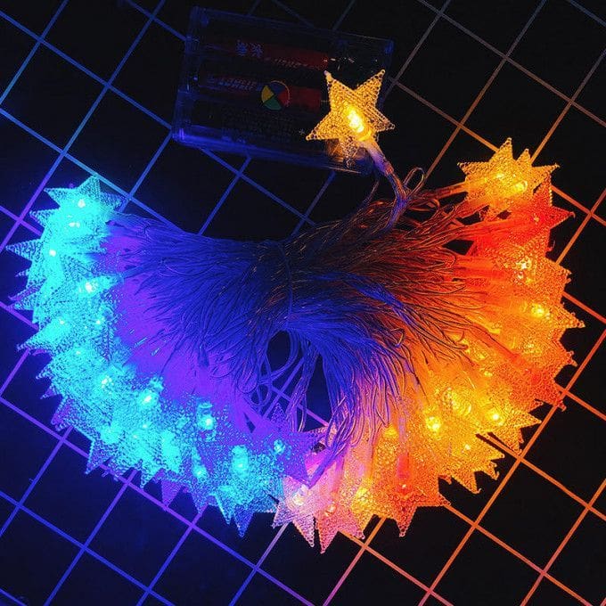 Guirlande lumineuse étoile à 3 piles. 2 m. LED. RGB 4 Guirlande lumineuse étoile à 3 piles. 2 m. LED. RGB – Image 4