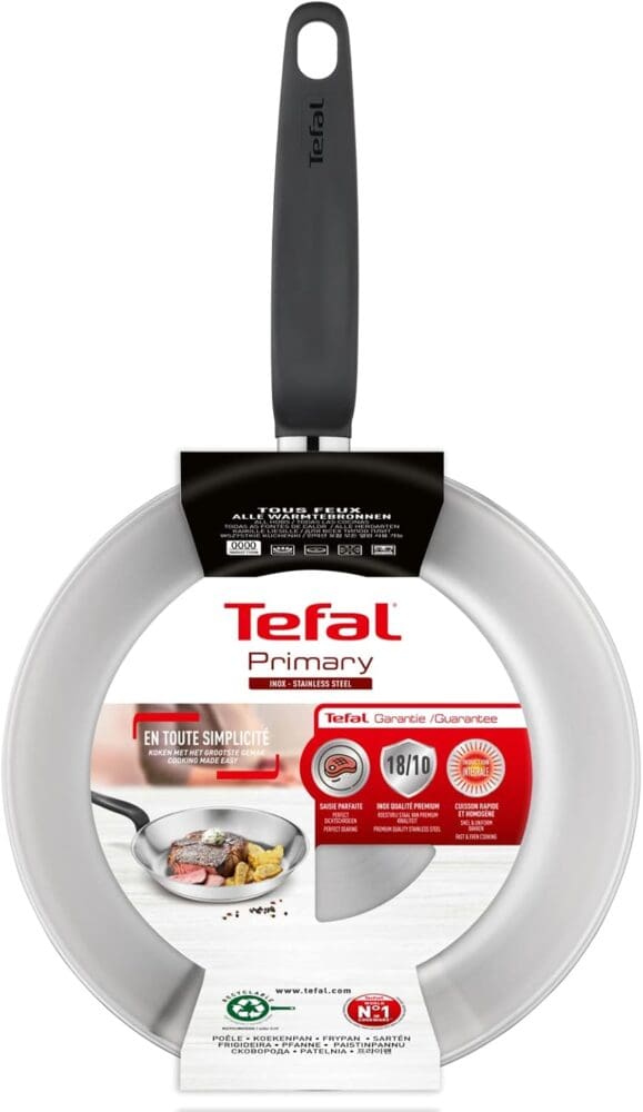 Poêle en inox Tefal Primary - 24 cm (E3080404) 2 Poêle en inox Tefal Primary - 24 cm (E3080404) – Image 2