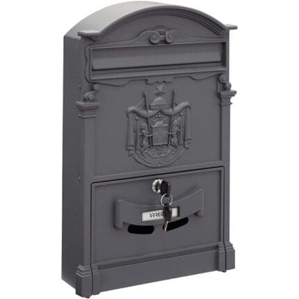 Boîte aux lettres aluminium gris inoxydable rustique