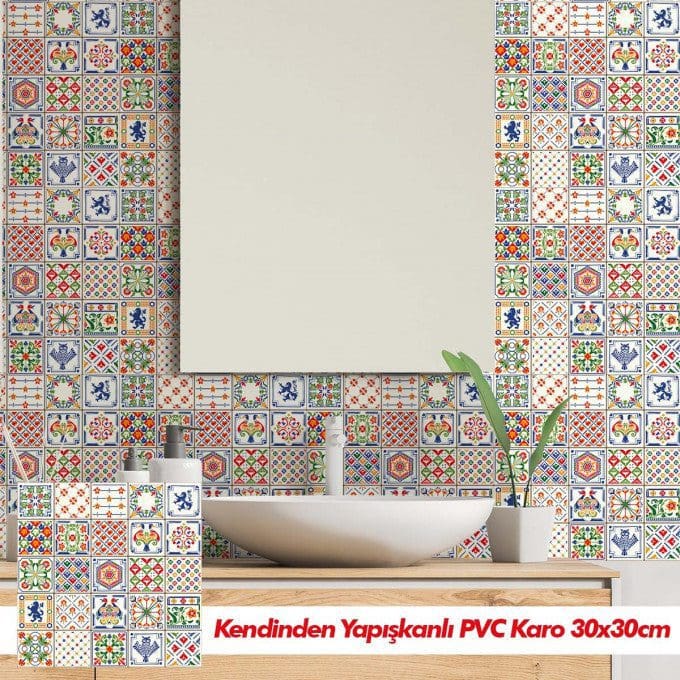Carreau PVC autocollant BOSS TAPE floral 30x30 cm 2 Carreau PVC autocollant BOSS TAPE floral 30x30 cm – Image 2