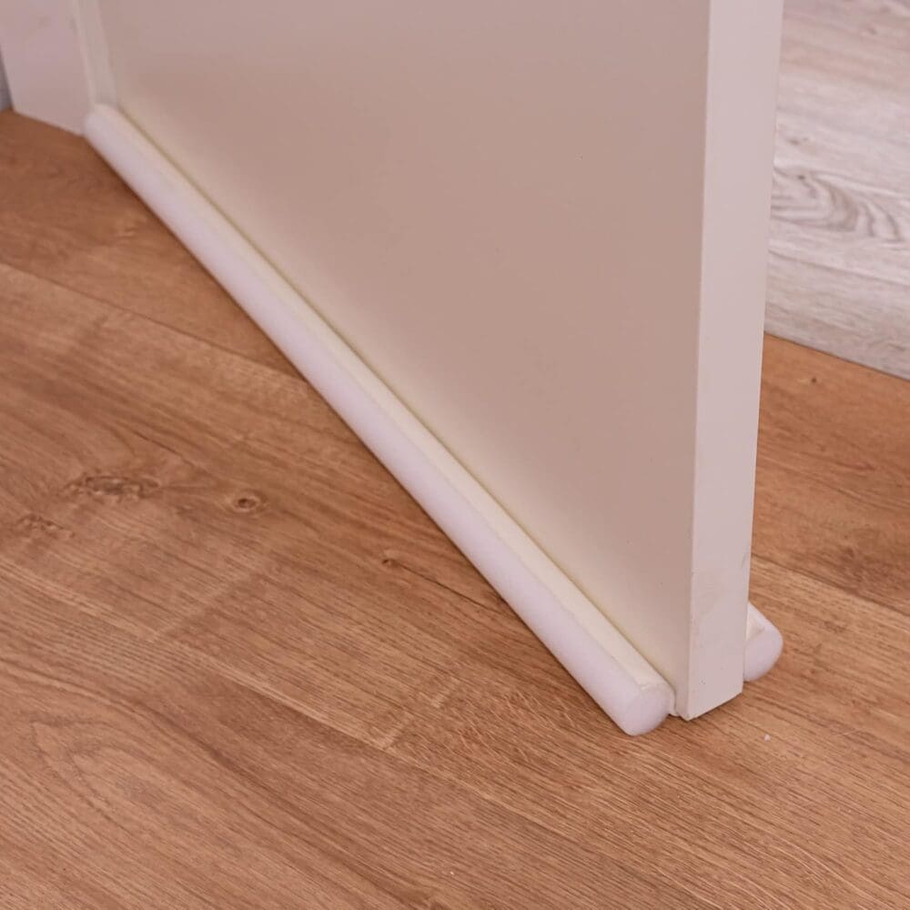 Boudin de porte isolant double joint simili cuir blanc 3 Boudin de porte isolant double joint simili cuir blanc – Image 3