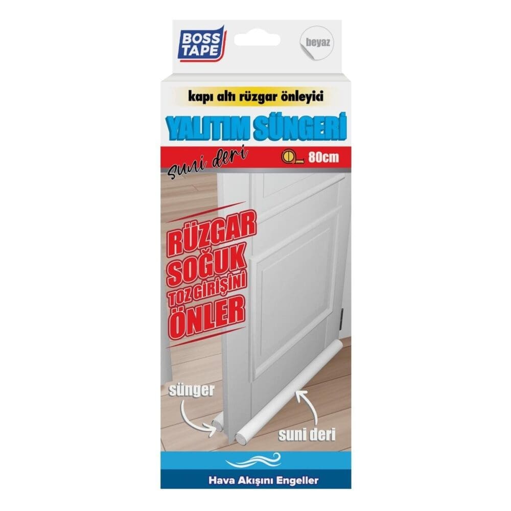 Boudin de porte isolant double joint simili cuir blanc 4 Boudin de porte isolant double joint simili cuir blanc – Image 4