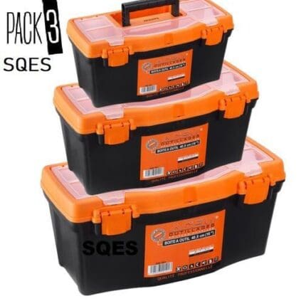 Lot de 3 boîtes à outils en plastique bricolage