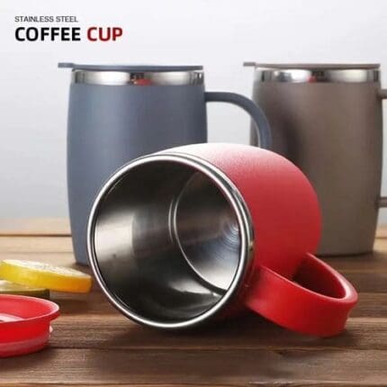 Mug de Voyage en Acier Inoxydable avec Couvercle
