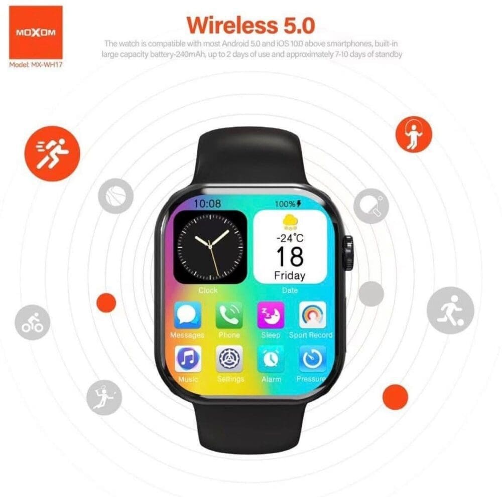Montre connectée étanche (IP67) MOXOM MX-WH17 3 Montre connectée étanche (IP67) MOXOM MX-WH17 - الصورة 3