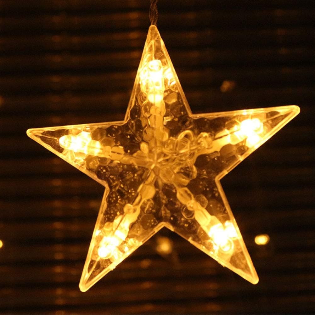 Guirlandes Lumineuses Rideau, shsyue 12 étoiles 3 Guirlandes Lumineuses Rideau, shsyue 12 étoiles – Image 3