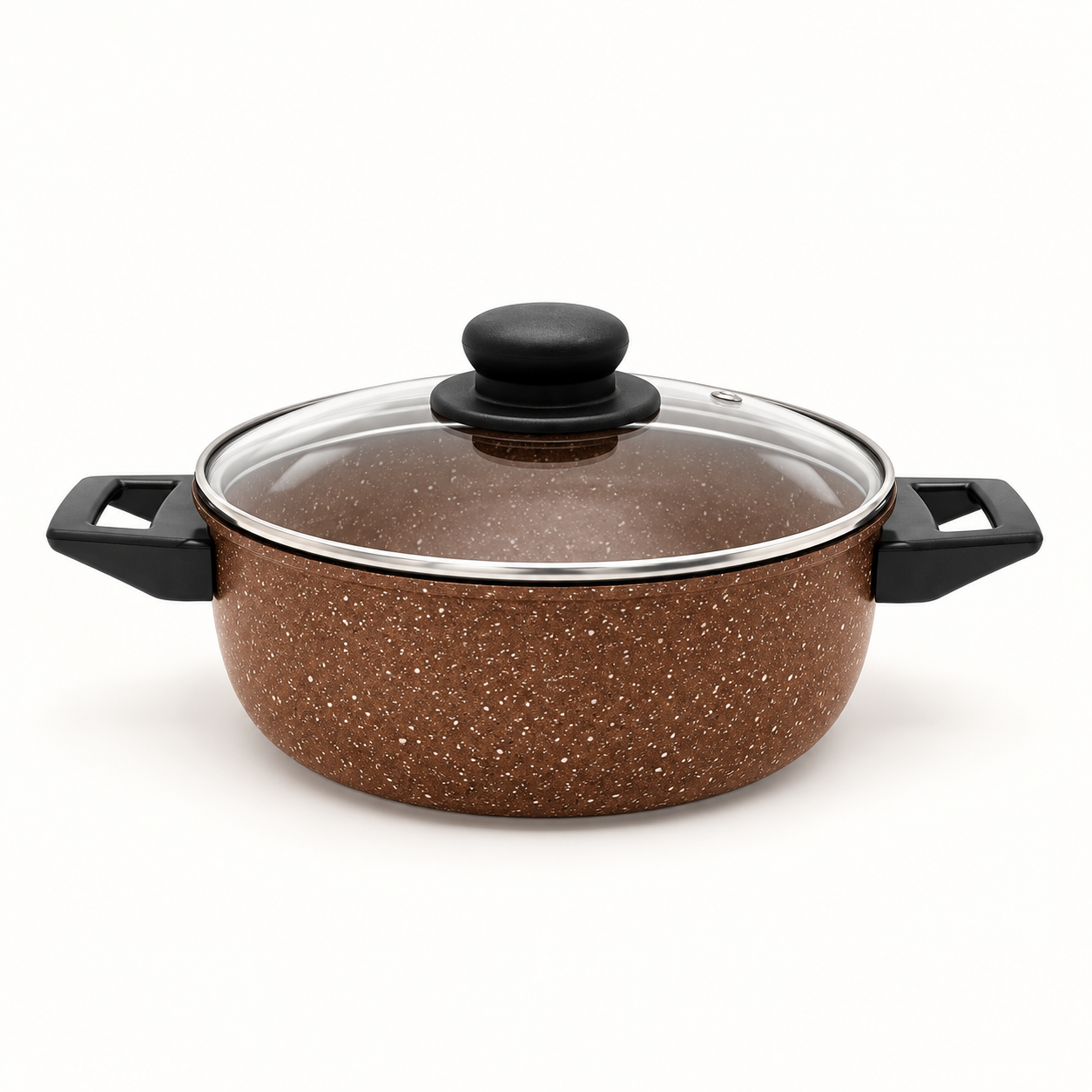 Pack Cook'Art 6 Pièces Sauteuse & Faitout – Marron 3 Faitout avec couvercle Cook'Art granite marron 24 cm