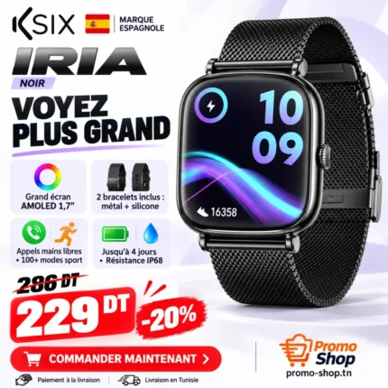 Montre Connectée KSIX Iria - Noir