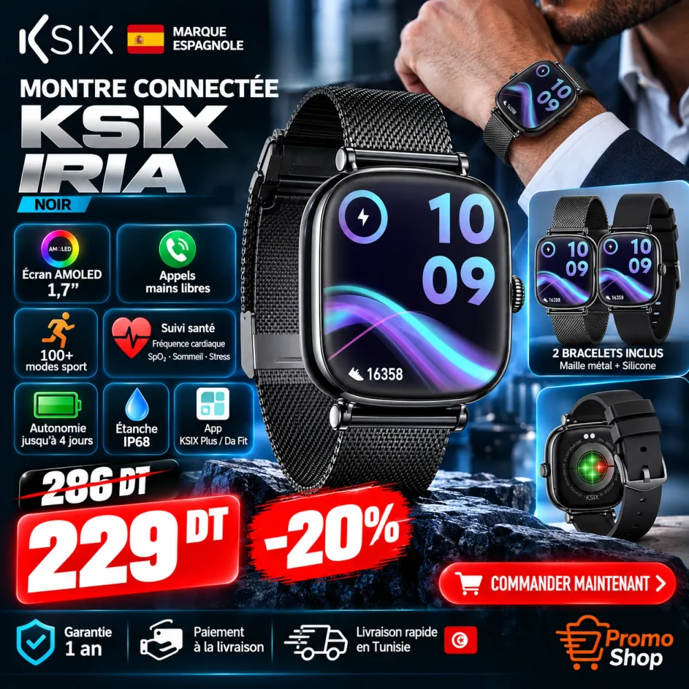Montre Connectée KSIX Iria - Noir 1 Montre Connectée KSIX Iria - Noir