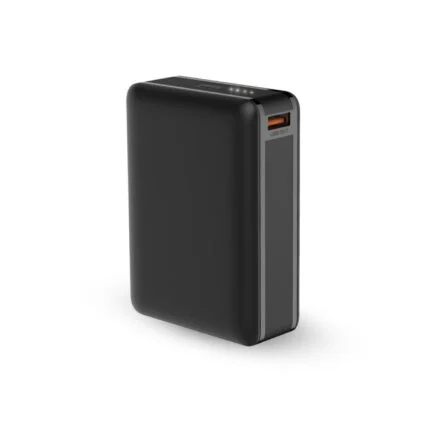 Power Bank KSIX Nano 20 000 mAh, format de poche, charge rapide 22,5 W, câble USB-C vers USB-C, charge simultanée, noire