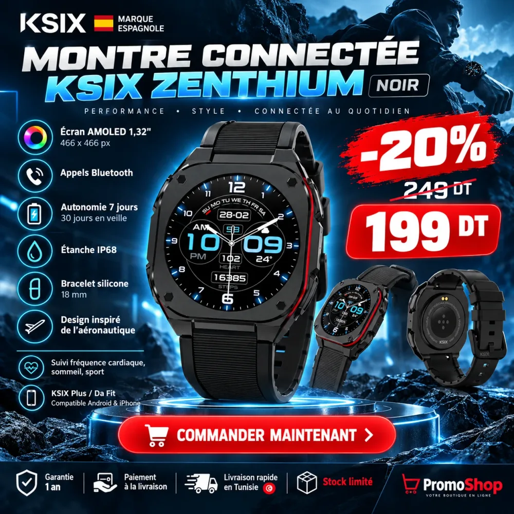 Montre Connectée KSIX Zenthium - Noir 1 Montre Connectée KSIX Zenthium - Noir