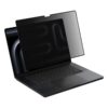 Protection d'écran Belkin TruePrivacy MacBook Pro 16 : filtre TruePrivacy posé devant l'écran d'un MacBook Pro