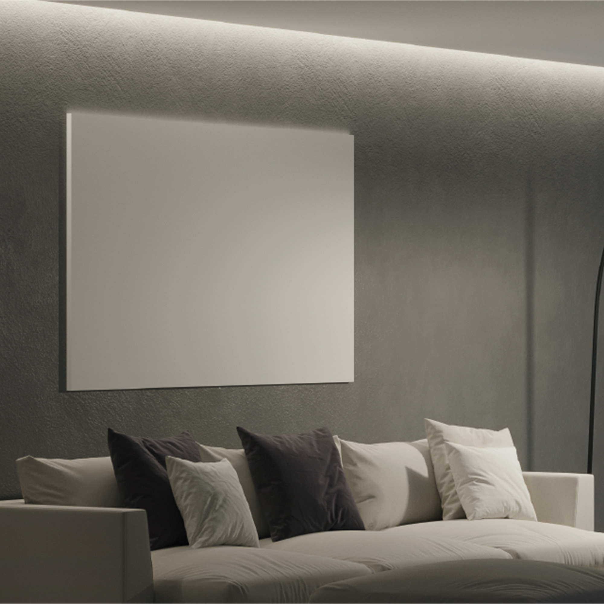 Bande LED KSIX BXLED01, 5 m, blanc chaud et froid 2 Bande LED KSIX BXLED01, 5 m, blanc chaud et froid : éclairage indirect dans un salon