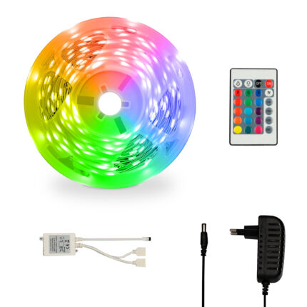 Bande LED RGB KSIX BXLEDST5M, 5 m, télécommande : bande, télécommande, boîtier et alimentation