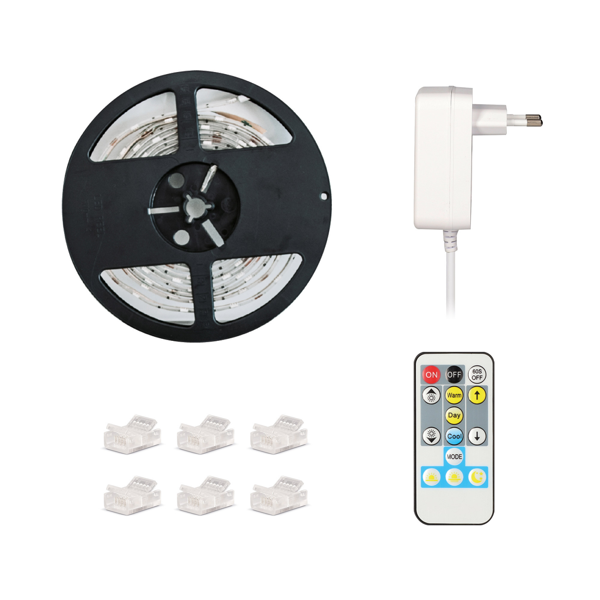 Bande LED SmartLED KSIX BXLEDST5M21, 5 m, WiFi 2 Bande LED SmartLED KSIX BXLEDST5M21, 5 m, WiFi : contenu du pack : bande, alimentation, télécommande et connecteurs