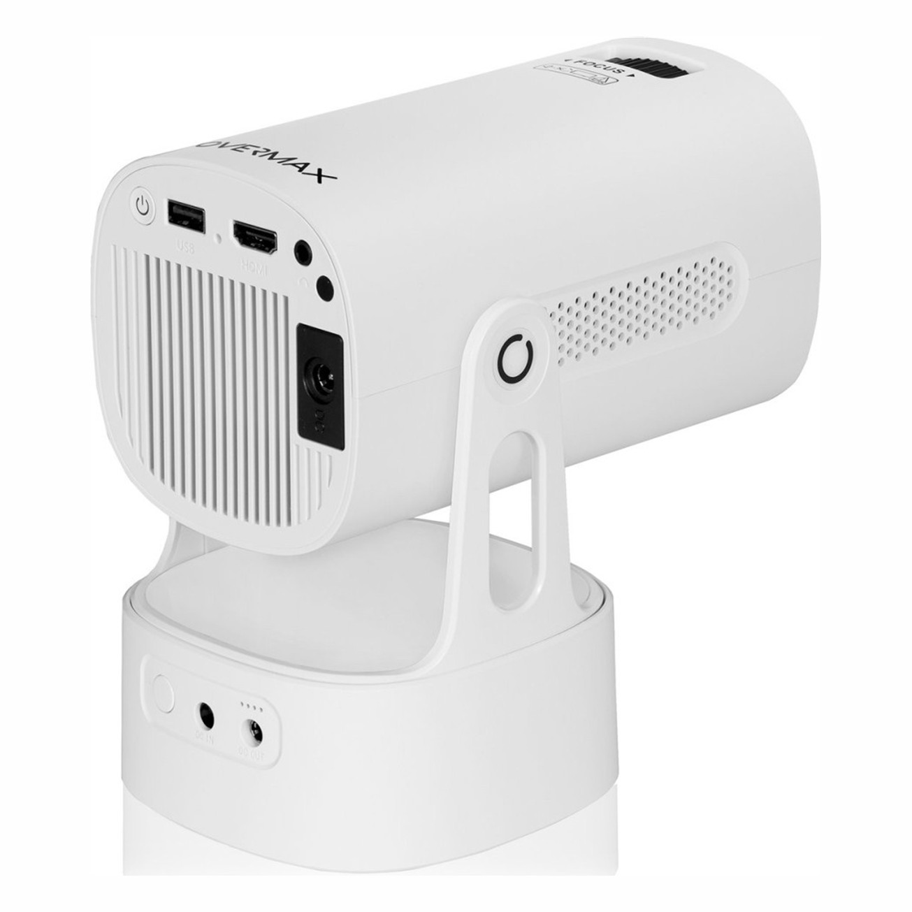 Vidéoprojecteur Overmax Multipic EZ, Android 11 3 Vidéoprojecteur Overmax Multipic EZ, Android 11 : face arrière avec les ports USB, HDMI et jack