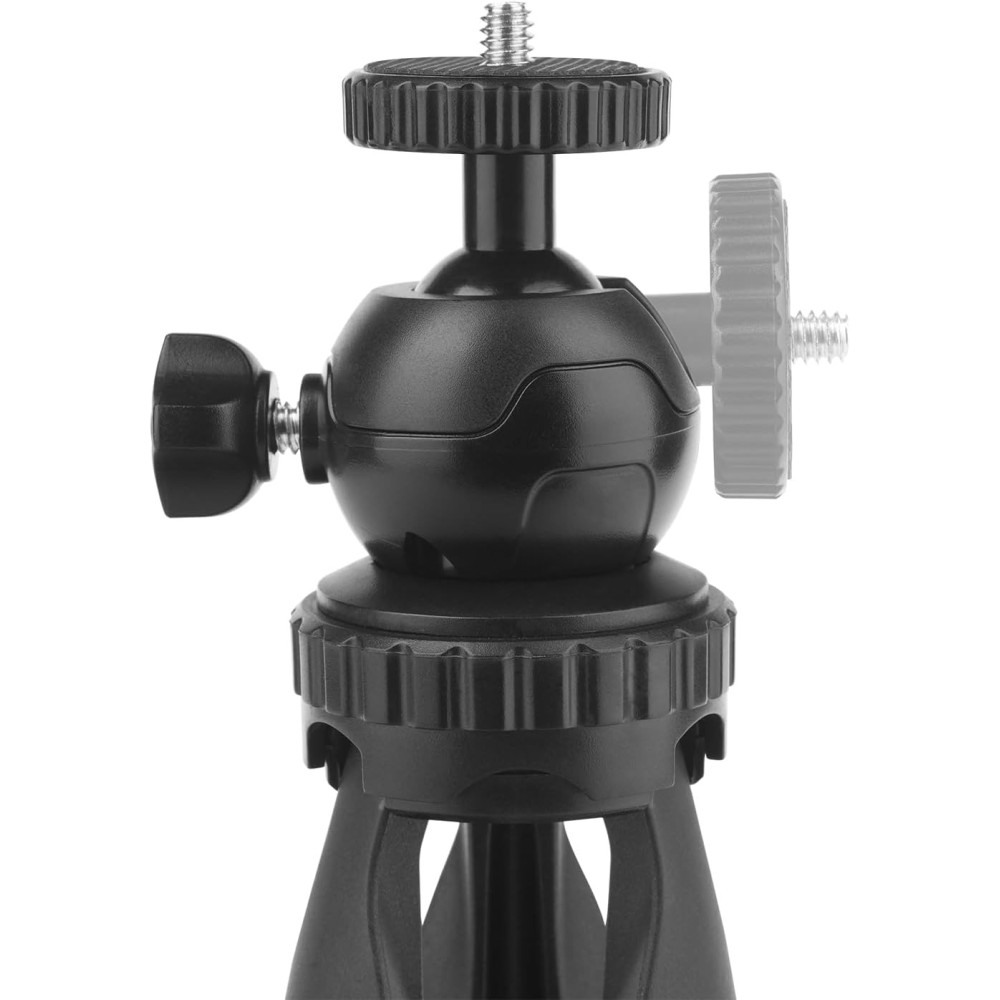 Mini trépied de table Overmax Tripod Stand Mini 4 Mini trépied de table Overmax Tripod Stand Mini : rotule du trépied avec sa vis 1/4 pouce et sa molette de serrage