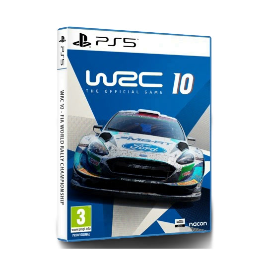 Jeu WRC 10 FIA World Rally Championship, PS5 1 Jeu WRC 10 FIA World Rally Championship, PS5 : boîte du jeu WRC 10 pour PS5 avec une Ford Fiesta WRC